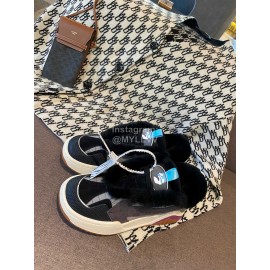 Off White Autumn Winter Calf Wool Sneakers For Men And Women Gray