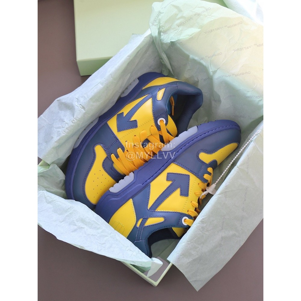 Off White Fashion Casual Sneakers Yellow For Men And Women 