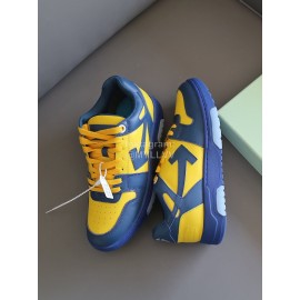 Off White Fashion Casual Sneakers Yellow For Men And Women 
