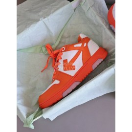 Off White Fashion Casual Sneakers For Men And Women Orange
