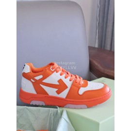 Off White Fashion Casual Sneakers For Men And Women Orange