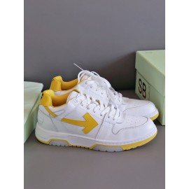 Off White Fashion Casual Sneakers For Men And Women Yellow