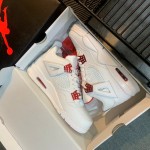 Off White Co Branded Air Jordan Fashion Basketball Sneakers For Men And Women Red 