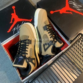 Off White Co Branded Air Jordan Basketball Sneakers For Men And Women Brown