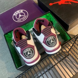 Off White Co Branded Air Jordan Basketball Sneakers For Men And Women White