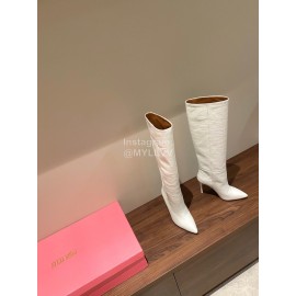 Paris Texas Fashion Leather High Heeled Long Boots For Women White