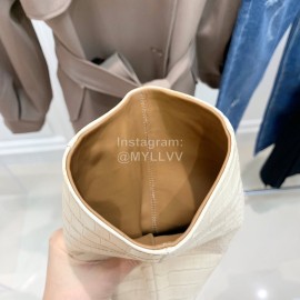 Paris Texas Crocodile Leather Thick High Heeled Long Boots For Women White