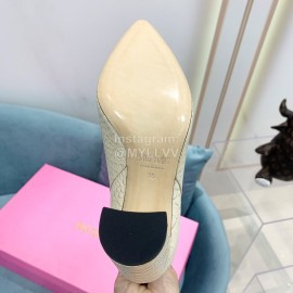 Paris Texas Crocodile Leather Thick High Heeled Long Boots For Women White