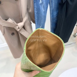 Paris Texas Crocodile Leather Thick High Heeled Long Boots Green For Women