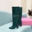 Paris Texas Crocodile Leather Thick High Heeled Long Boots For Women Dark Green