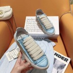 Pedro Garcia Fashion Silk Casual Shoes For Women Blue