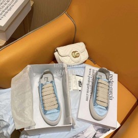 Pedro Garcia Fashion Silk Casual Shoes For Women Blue