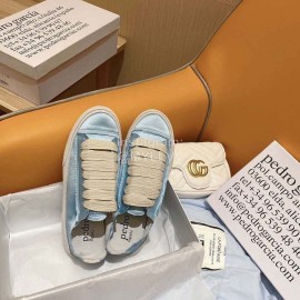 Pedro Garcia Fashion Silk Casual Shoes For Women Blue