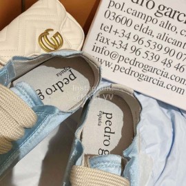 Pedro Garcia Fashion Silk Casual Shoes For Women Blue