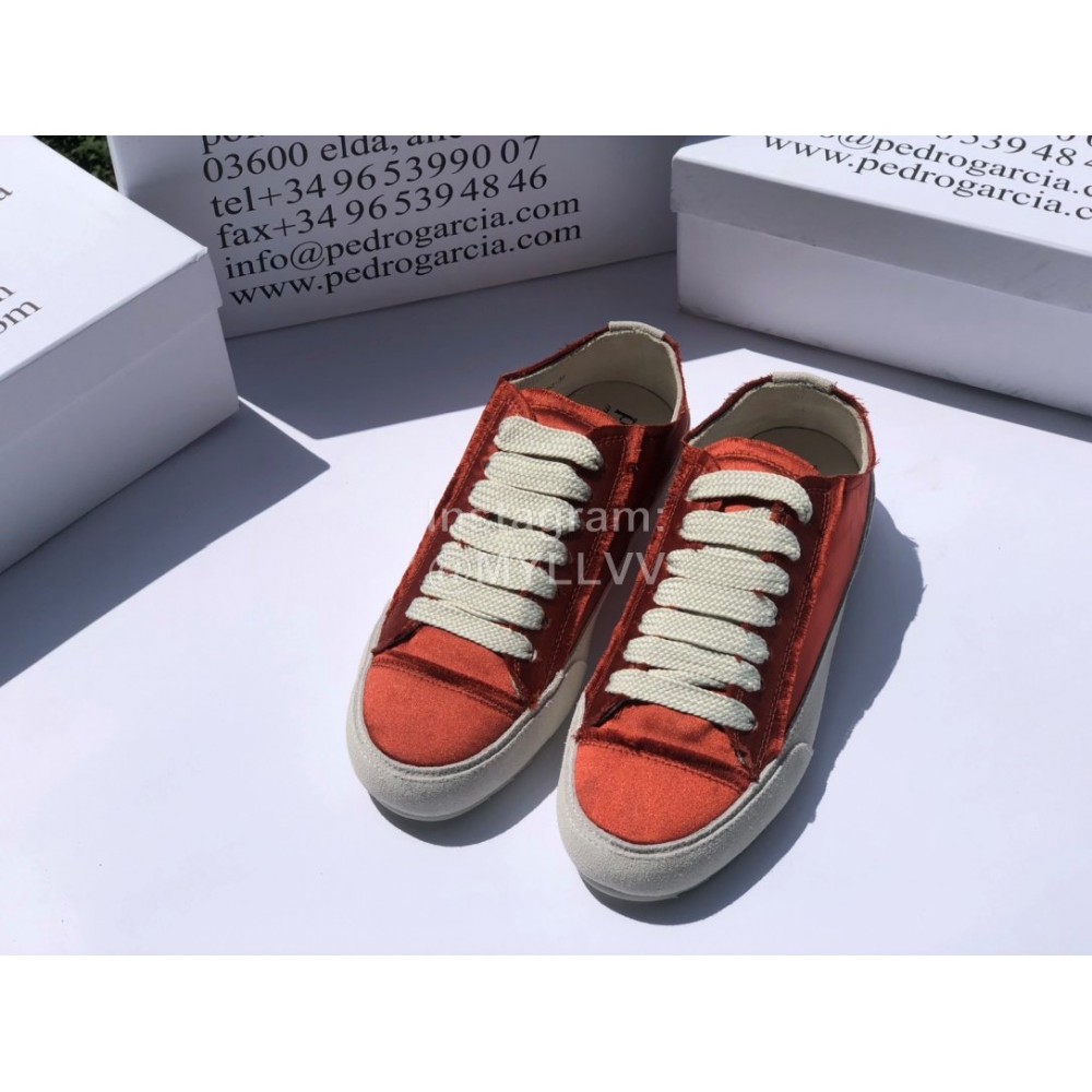 Pedro Garcia Fashion Lace Up Casual Shoes For Women Reddish Brown