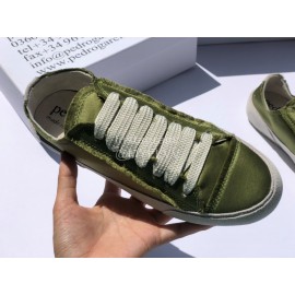 Pedro Garcia Fashion Lace Up Casual Shoes Green For Women 