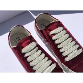Pedro Garcia Fashion Lace Up Casual Shoes For Women Wine Red