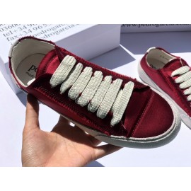 Pedro Garcia Fashion Lace Up Casual Shoes For Women Wine Red