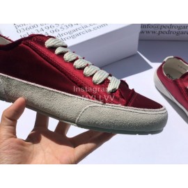 Pedro Garcia Fashion Lace Up Casual Shoes For Women Wine Red