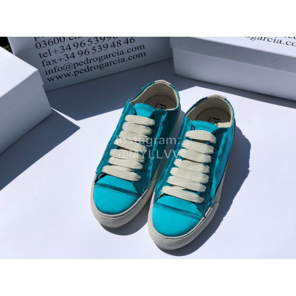 Pedro Garcia Fashion Lace Up Casual Shoes Blue For Women 