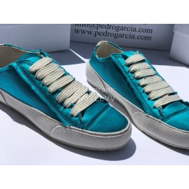 Pedro Garcia Fashion Lace Up Casual Shoes Blue For Women 