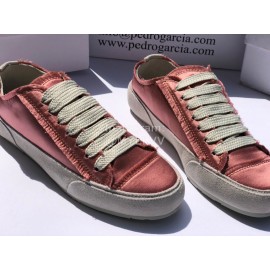 Pedro Garcia Fashion Lace Up Casual Shoes For Women Dark Pink