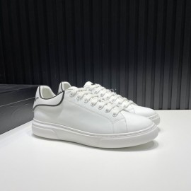 Plein Cowhide Casual Sneakers For Men White