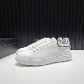 Plein Cowhide Casual Sneakers For Men White