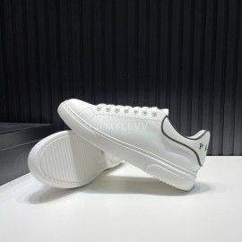 Plein Cowhide Casual Sneakers For Men White
