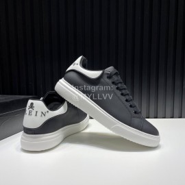 Plein Cowhide Casual Sneakers For Men Black