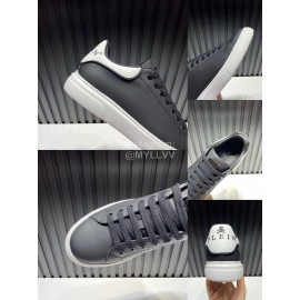 Plein Cowhide Casual Sneakers For Men Black