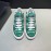 Plein  Camouflage Printing Leather Hollow Sneakers For Men Green