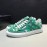 Plein  Camouflage Printing Leather Hollow Sneakers For Men Green