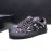 Plein  Camouflage Printing Leather Hollow Sneakers For Men