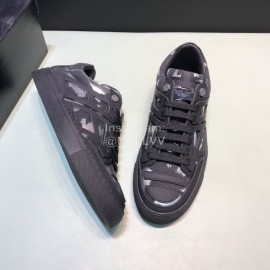 Plein  Camouflage Printing Leather Hollow Sneakers For Men