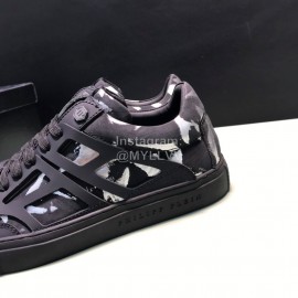 Plein  Camouflage Printing Leather Hollow Sneakers For Men