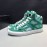 Plein  Camouflage Printing Leather High Top Sneakers For Men Green
