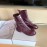 Piero Guidi Fashion Leather High Heel Boots Purplish Red For Women 