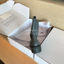 Piero Guidi Fashion Leather High Heel Boots For Women Green