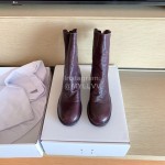 Piero Guidi Fashion Leather High Heel Boots For Women Purplish Red