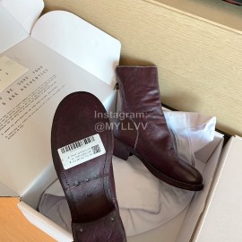 Piero Guidi Fashion Leather High Heel Boots For Women Purplish Red