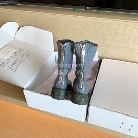 Piero Guidi Fashion Leather High Heel Boots For Women Gray