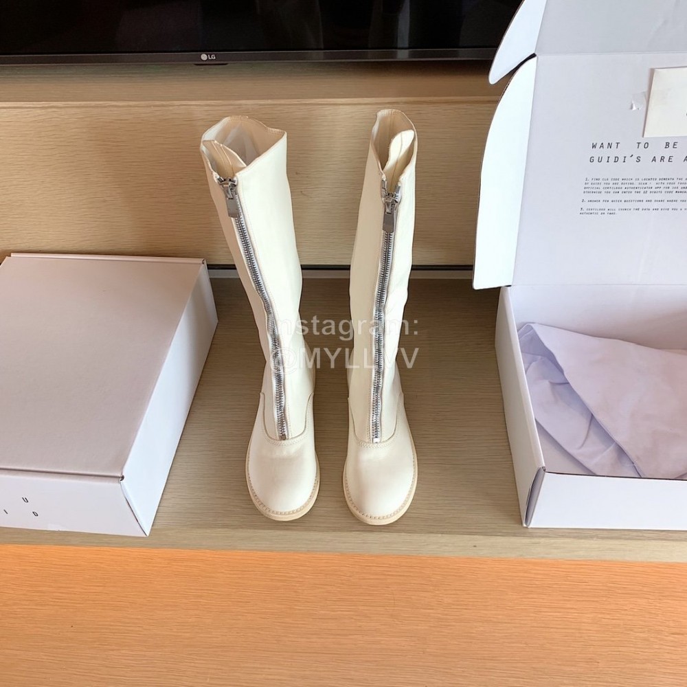 Piero Guidi Fashion Leather Long Boots For Women White