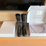 Piero Guidi Fashion Leather Long Boots For Women Black