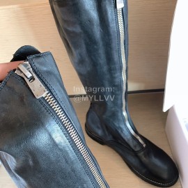 Piero Guidi Fashion Leather Long Boots For Women Black