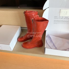 Piero Guidi Fashion Leather Long Boots For Women Brownish Red