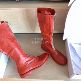 Piero Guidi Fashion Leather Long Boots For Women Brownish Red