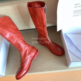 Piero Guidi Fashion Leather Long Boots For Women Brownish Red