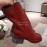 Piero Guidi New Leather High Heel Boots For Women Brownish Red