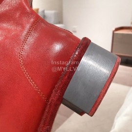 Piero Guidi New Leather High Heel Boots For Women Brownish Red